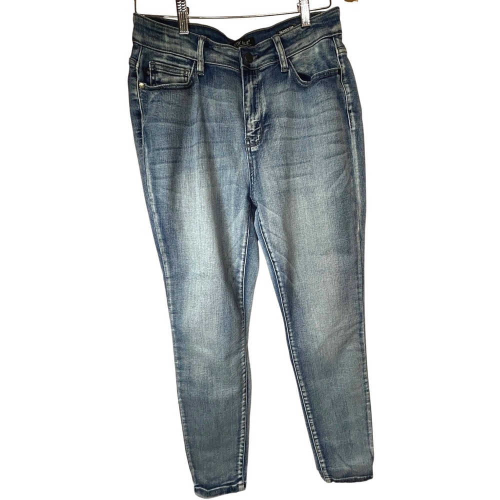 Judy Blue Skinny Fit High Rise Medium Wash Denim Jeans Womens Size 13/31 Stretch